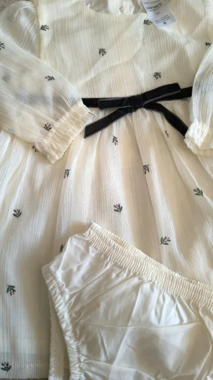 Vestido beige para bebe 3 meses — foto 2