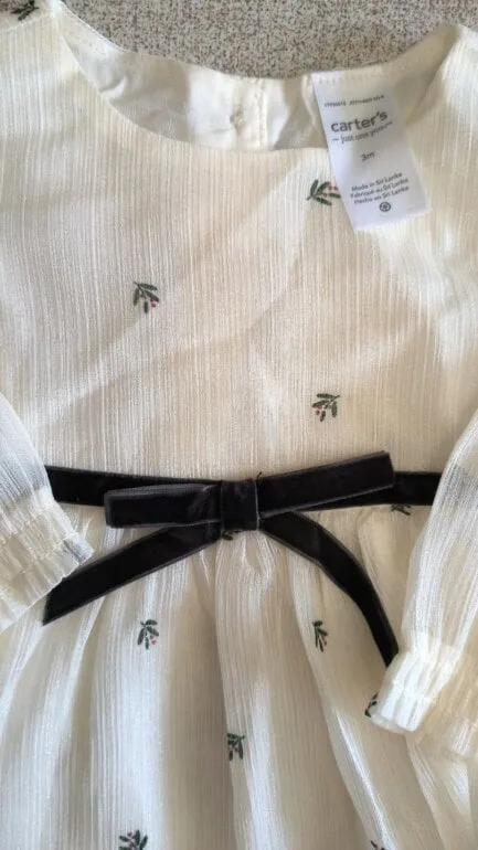 Vestido beige para bebe 3 meses — foto 3