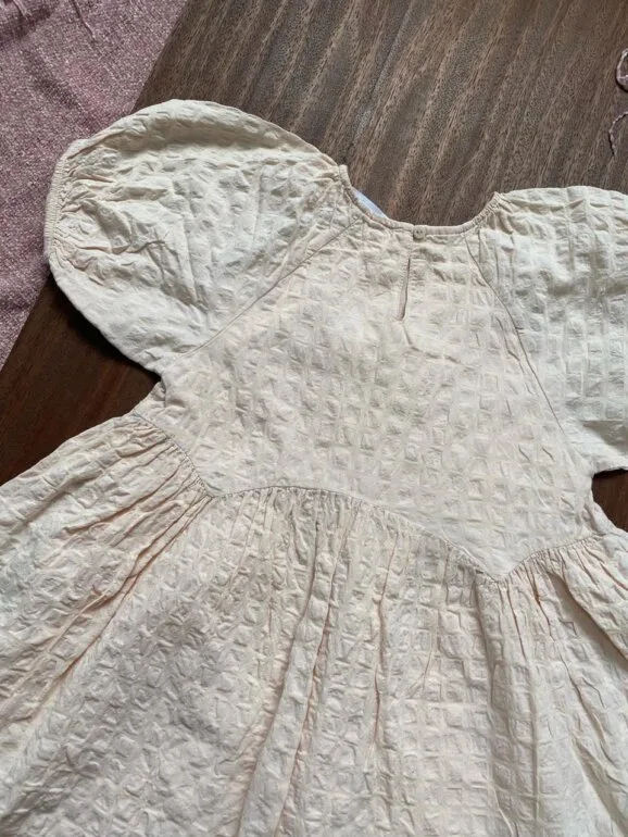 Vestido tipo campesino beige zara — foto 5