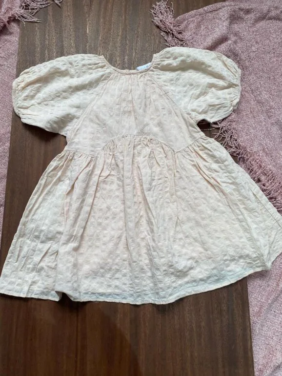 Vestido tipo campesino beige zara — foto 3