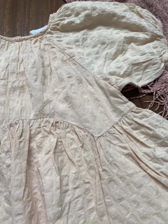Vestido tipo campesino beige zara — foto 4