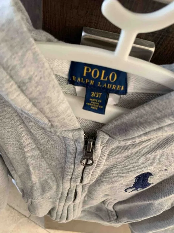 Sudadera con cierre marca POLO — foto 2