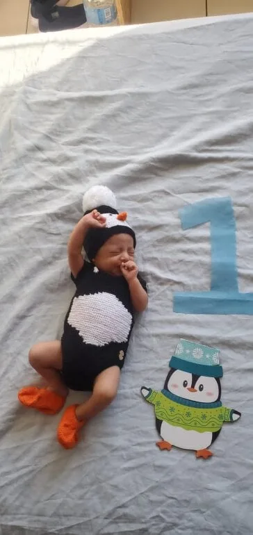 Trajecito de pingüino, recién nacido — foto 3