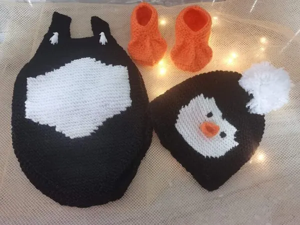 Trajecito de pingüino, recién nacido