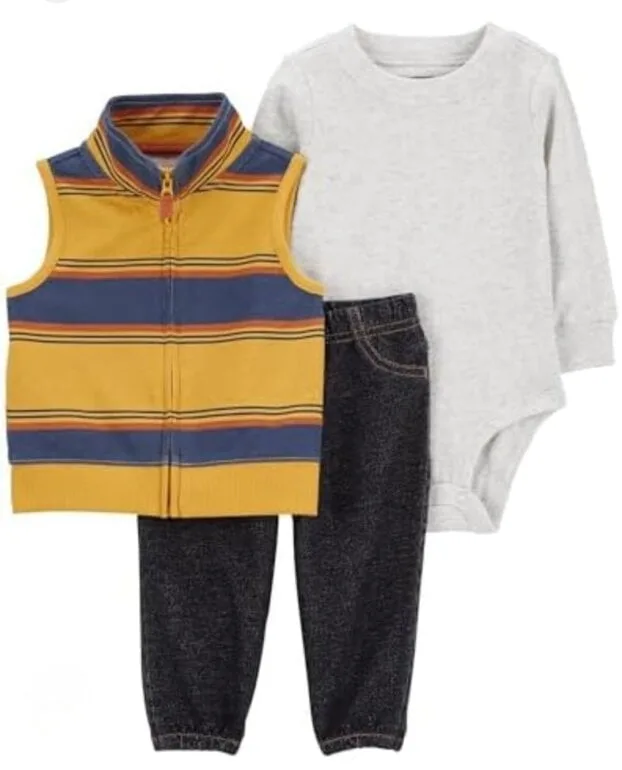 Conjunto body pantalón y chaleco Carters — foto 2