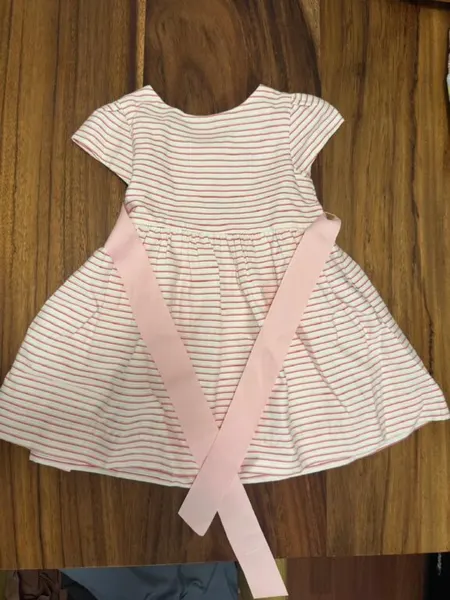 Vestido Ralph Lauren 12 meses Rayas rosa