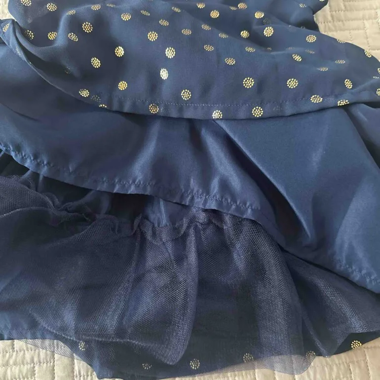 Vestido azul marino con dorado — foto 4