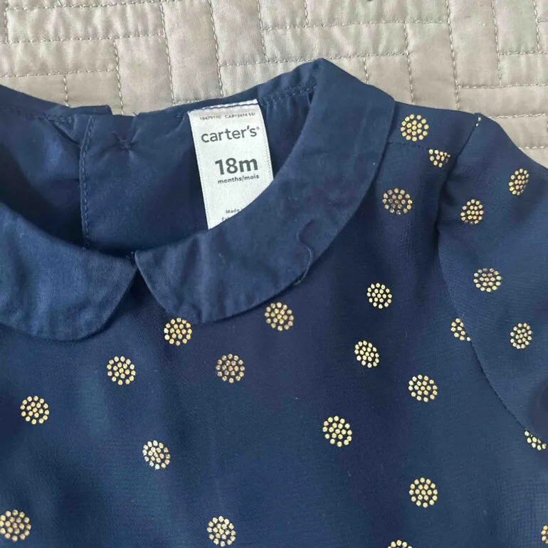 Vestido azul marino con dorado — foto 3