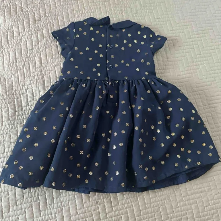 Vestido azul marino con dorado — foto 2