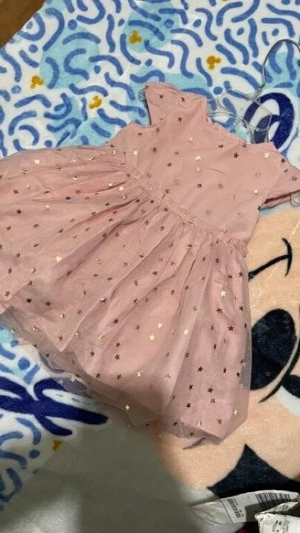 Vestido bebé niña formal de estrellas