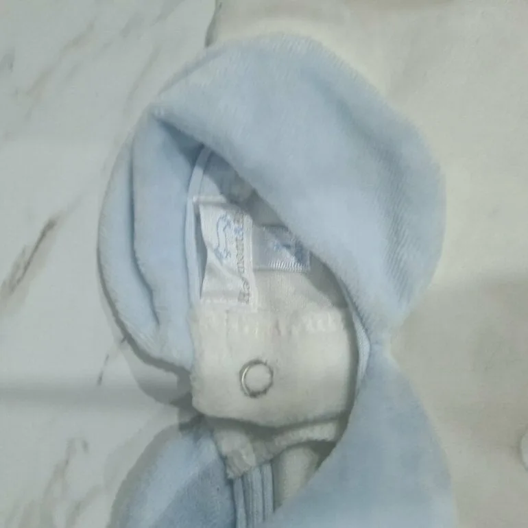Sueter azul blanco con cuello — foto 2