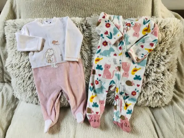 Kit 2 mamelucos bebé niña 3-6 meses