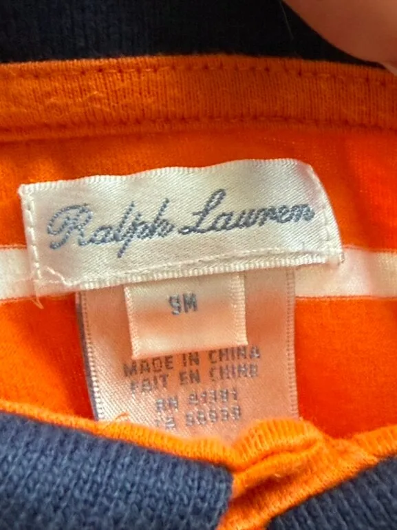 Trajecito Polo rayas naranja y blanco — foto 3
