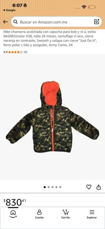 Chamarra Nike camuflajeada — foto 2