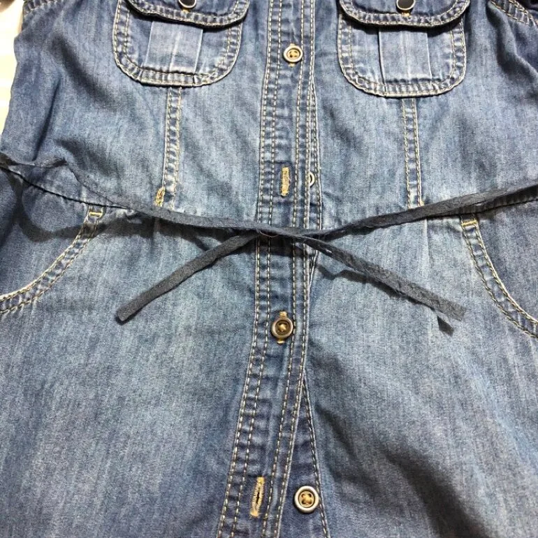 Vestido de mezclilla Benetton para niña — foto 4