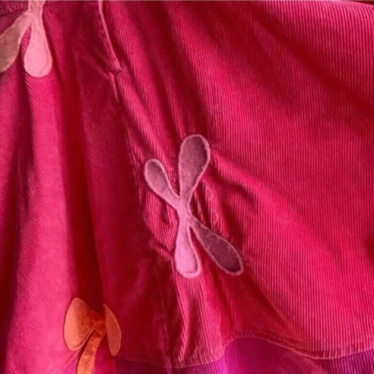 Vestido infantil colorido de pana — foto 6