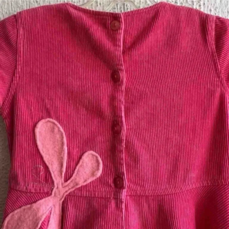Vestido infantil colorido de pana — foto 5