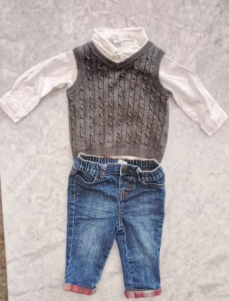 Set pantalón, camisa, playera y chaleco