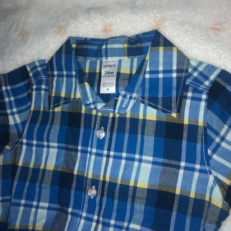 Ropa para bebé azul con café — foto 2
