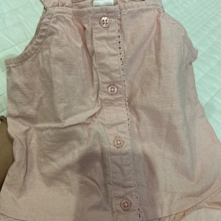 Traje rosa 100% algodon niña fresco — foto 4