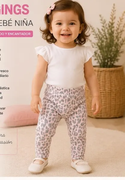 Pantalón rosa con gris