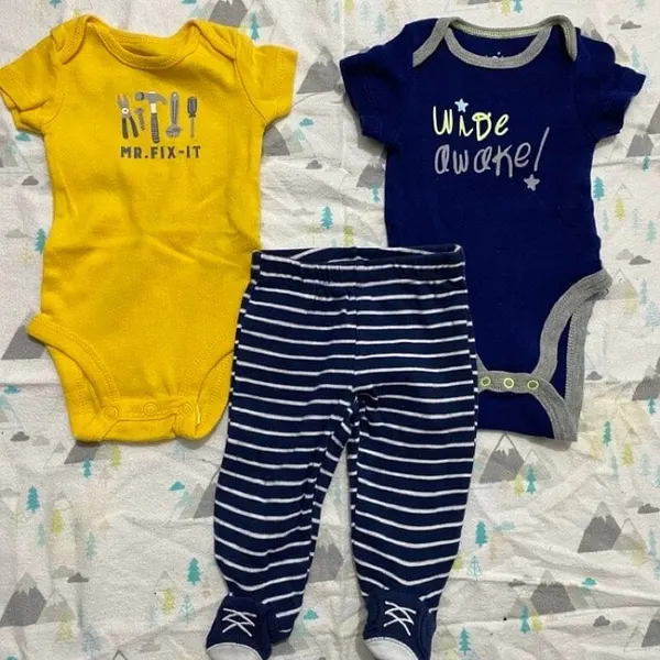 Conjunto rayado azul marino