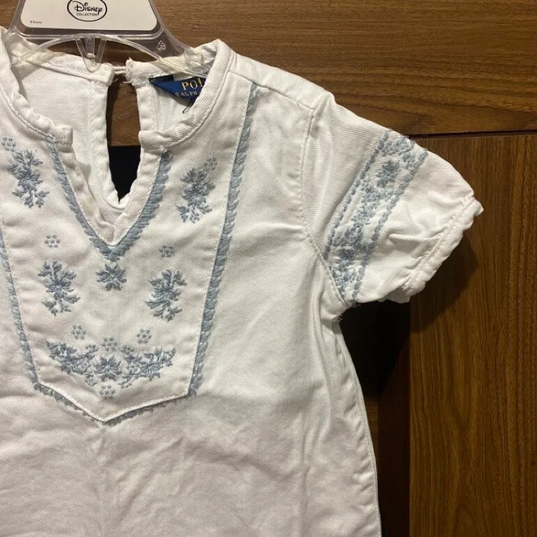 Vestido de manta con bordado — foto 3